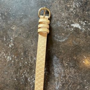 J. Crew leather snake skin belt